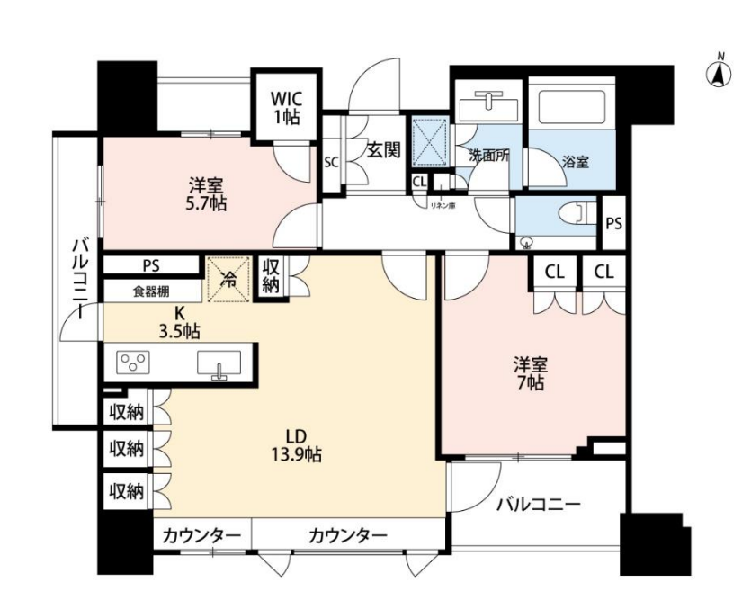 ザ・パークハウス三番町テラスの間取り図